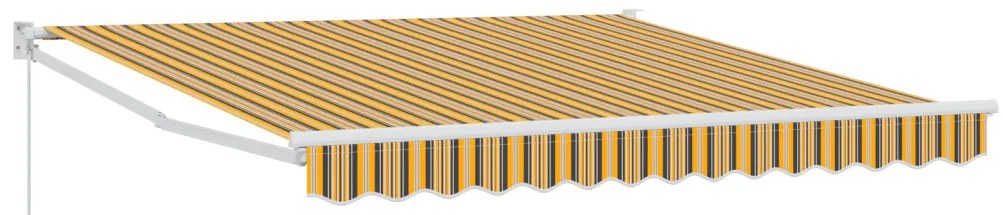 Kézi Behúzható Napellenző Múlticolór Csík 350x250 cm