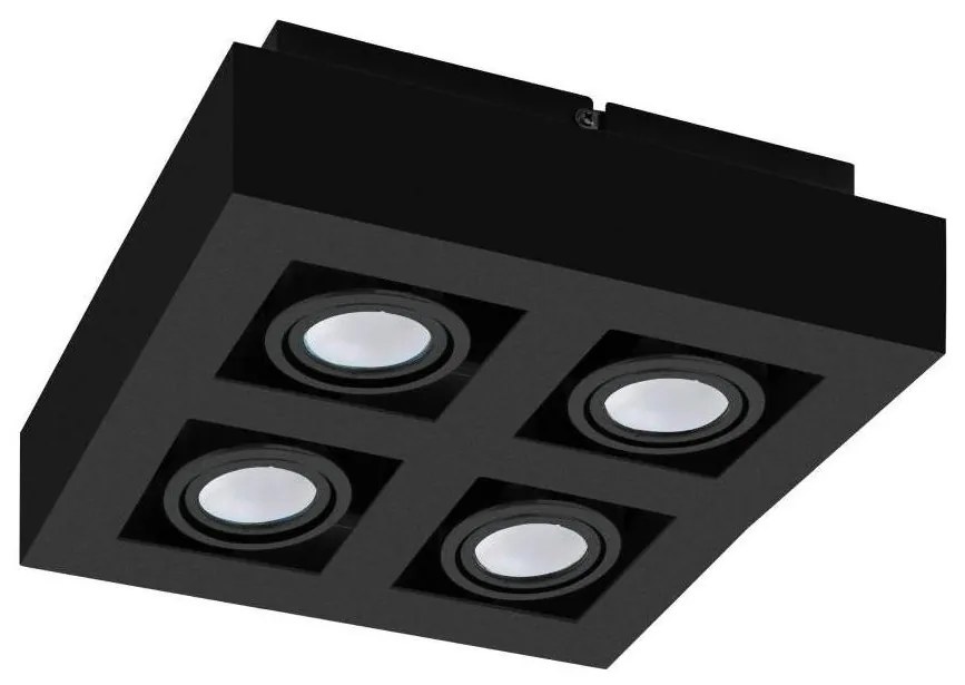 Eglo 31065 - MENDOZA LED spotlámpa 4×LED, 4,7 W, 230 V, 3000 K, fekete