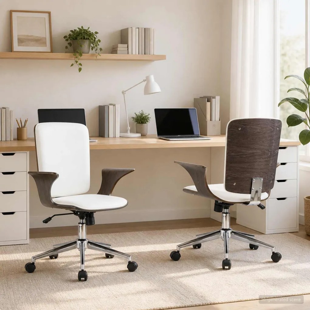 vidaXL Forgós Irodai Székek 2 db Műbőr 69 x 61 x 104 cm