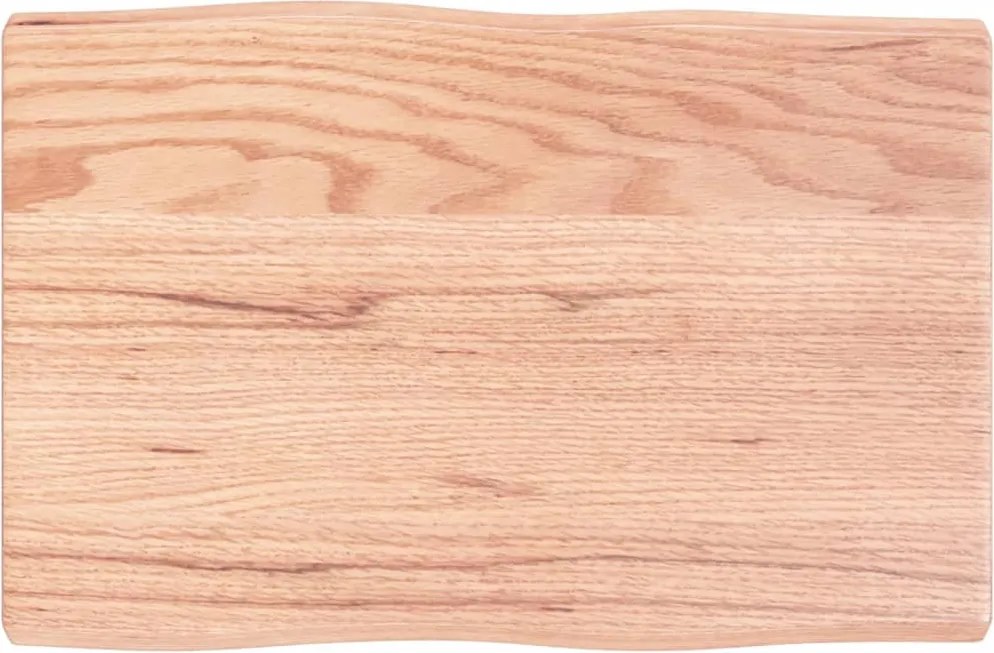 vidaXL világosbarna asztallap 60x40x(2-4) cm kezelt tömör élőszegélyes