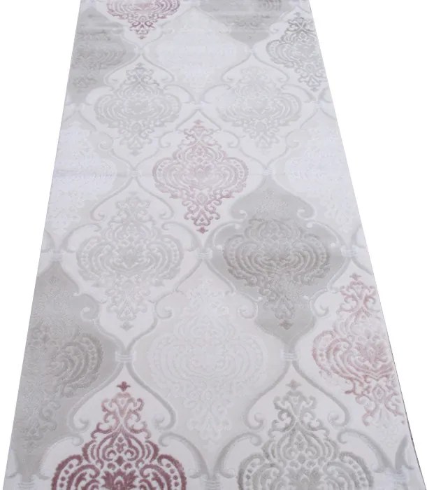 Píza elegáns akril szőnyeg mályva krém 125 x 200 cm