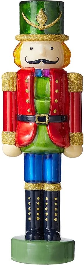 X-MAS üveg LED diótörő 30cm, piros