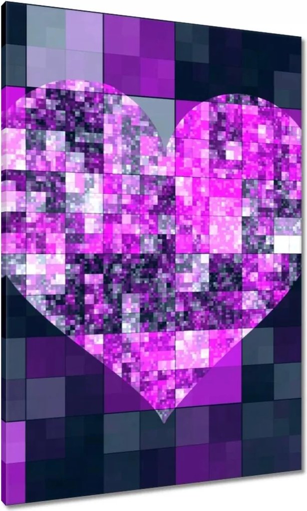 Vászonkép 70x100 Szív alakú mozaik