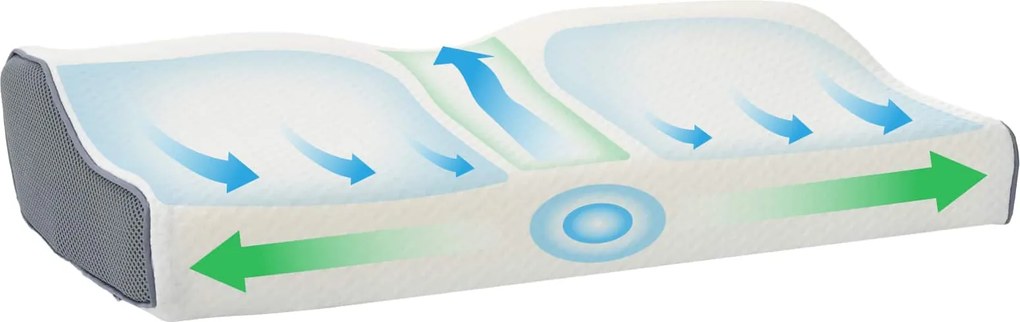 vidaXL Párna párnával Fehér 60 x 34 x 11 cm Poliészter