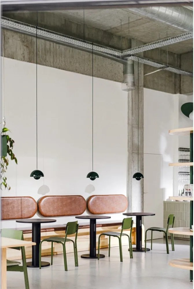 Kerek étkezőasztal tölgyfa dekoros asztallappal ø 80 cm Sool – noo.ma