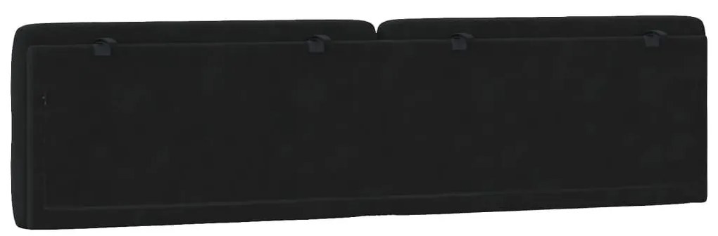 fekete bársony fejtámla párna 200 cm