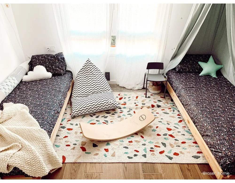 Krémszínű mosható kézi szövésű pamut szőnyeg 140x200 cm Terrazzo Marble – Lorena Canals