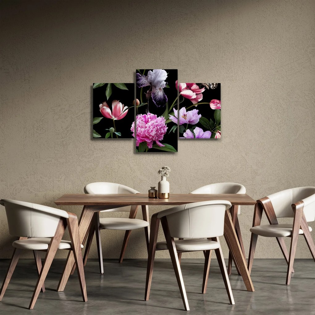 Kép - Virágok illusztrációja (90x60 cm)