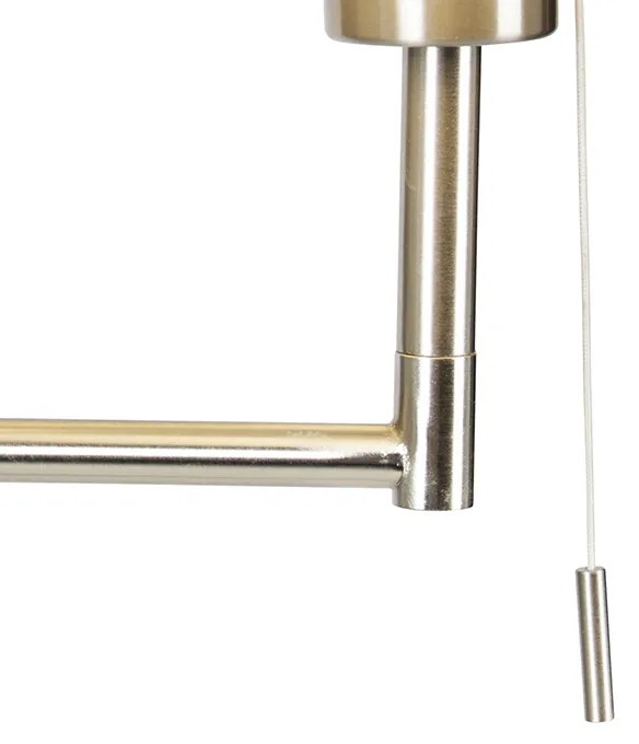 Klasszikus állólámpa acélból, fehér állítható búrával - Ladas