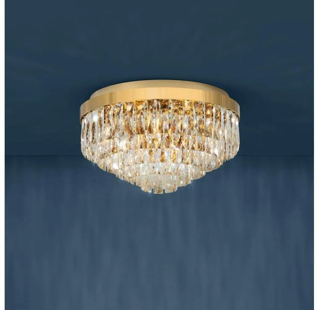 Eglo 39457 - Mennyezeti lámpa VALPARAISO 8xE14/40W/230V arany