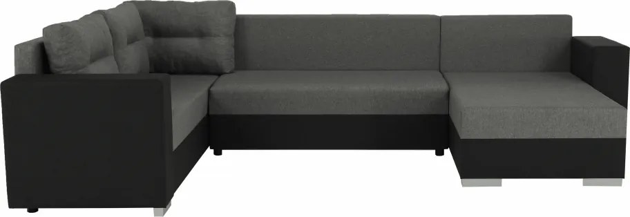 Univerzális ülőgarnitúra, sötétszürke/szürke, MERSI