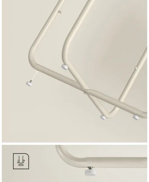 NOIRA kisasztal krémszín/fehér