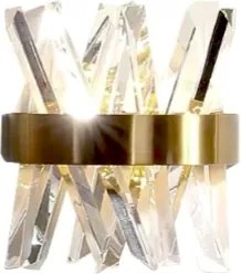 Fali lámpa Kristály fali lámpa Amsterdam Crystal Prisms 30Cm Arany 2xE14