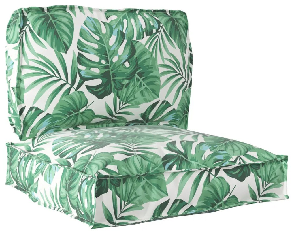 Raklap Párna Szett 2 db Levélmintás Poliészter Minta