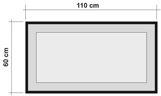 QUANTUM falitükör 60x110 cm barna/fekete