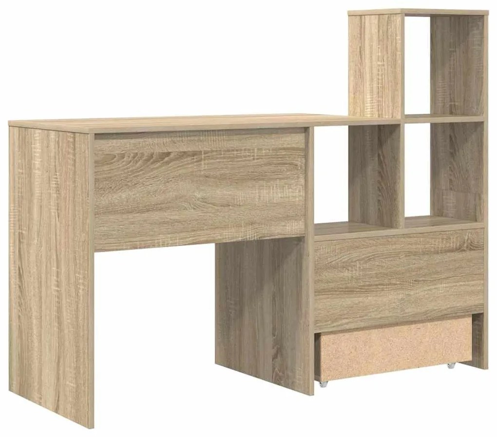 Asztal fiókkal sonoma tölgy 131.5 x 50 x 106.5 cm Faanyag