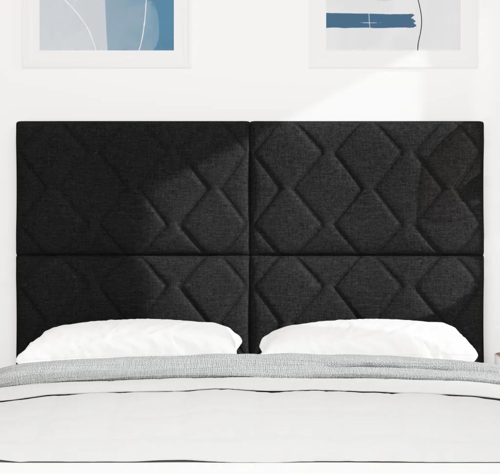 LED Fejtámla Gyémánt Blokk Design Fekete 144 cm Szövet