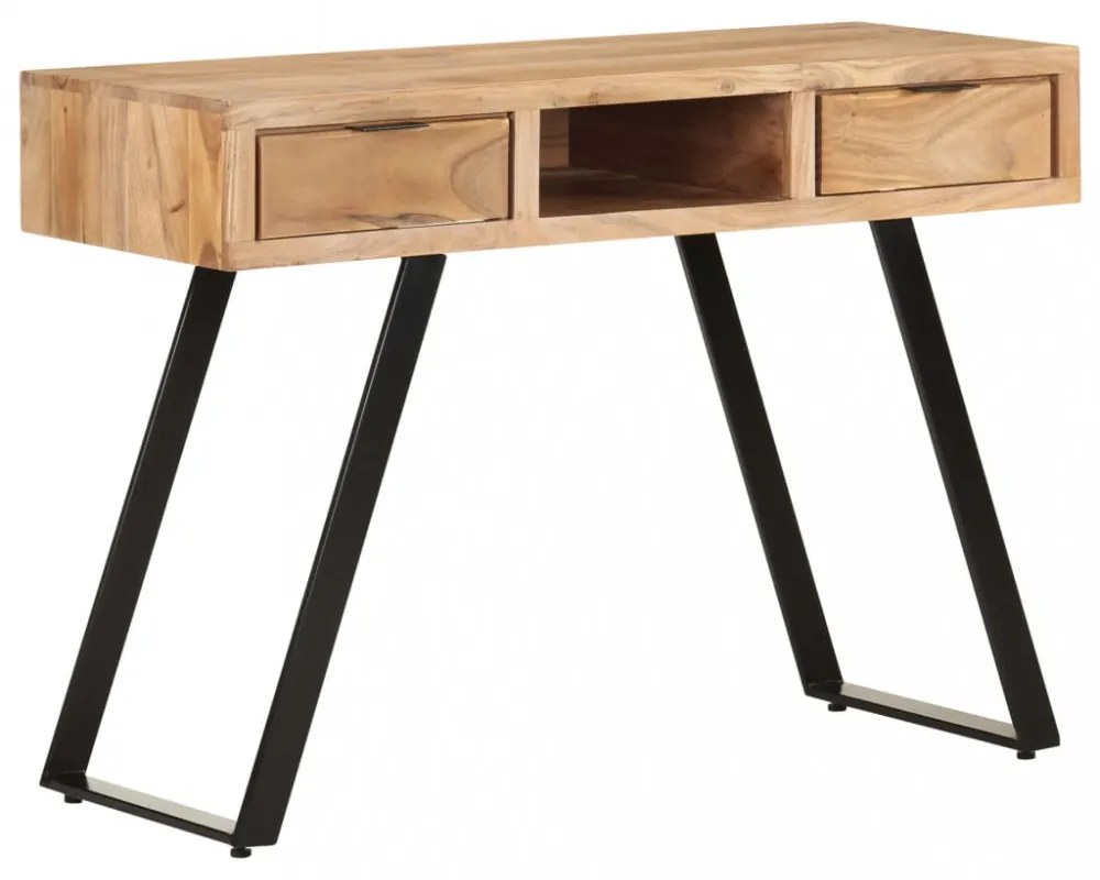 természetes szélű tömör akácfa íróasztal 107x45x79 cm