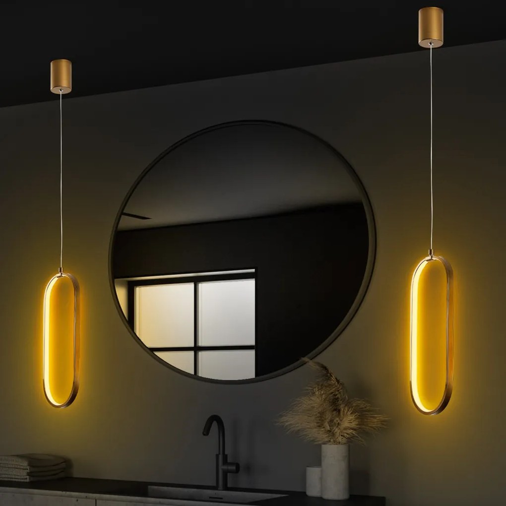 Can 13561 arany LED függőlámpa, 17 x 50 cm
