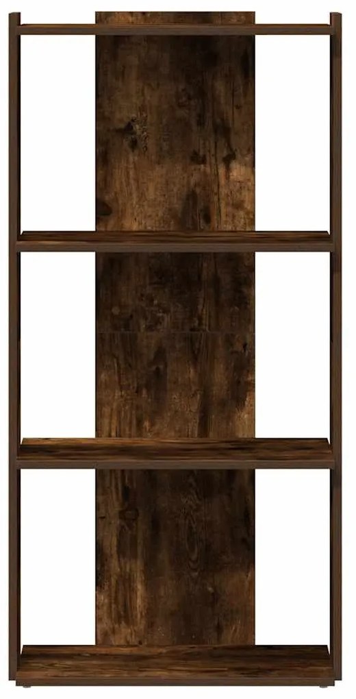Könyvespolc 3 szintes füstölt tölgy 60x30x120 cm Műfűrészáru