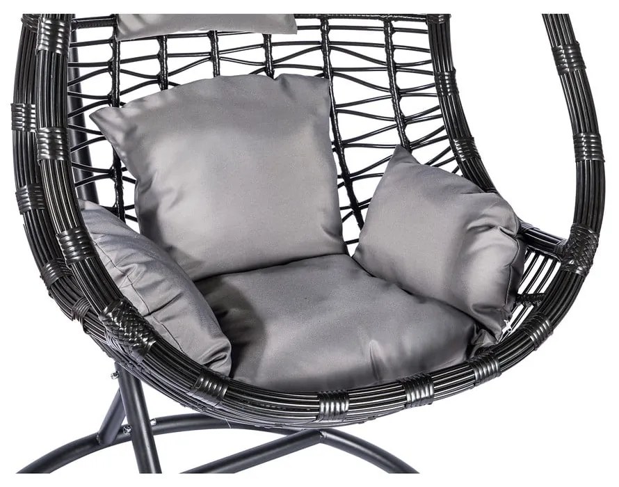 Tahiti sötétszürke műrattan függőfotel - Bonami Selection