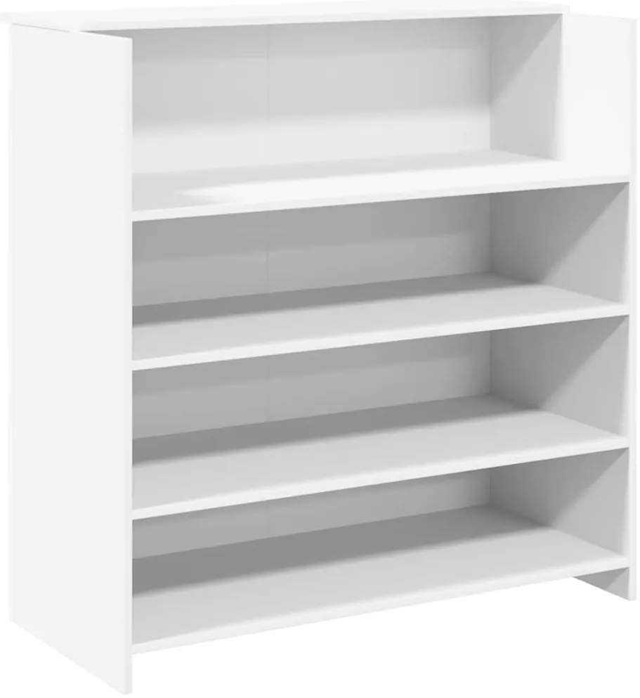 recepciós pult fehér 100x50x103,5 cm szerelt fa