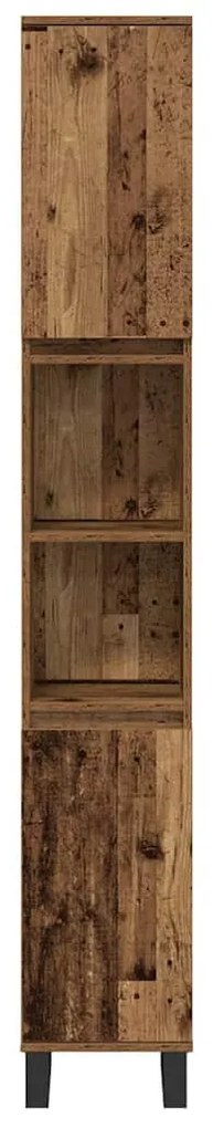 Fürdőszoba bútor szett 3 pcs Barna 30 x 30 x 180 cm Faanyag