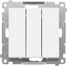 Hármas kapcsoló fehér matt Simon 55 TW31.01/111 Kontakt-Simon