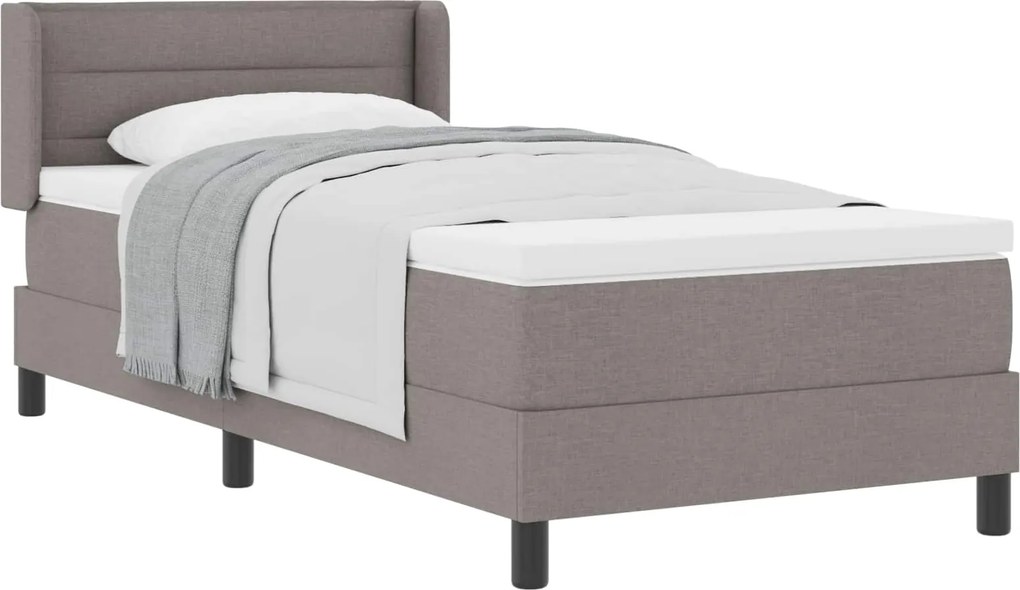 vidaXL Boxrugós ágy matracmal Tópszínű 200 x 80 cm Poliészter