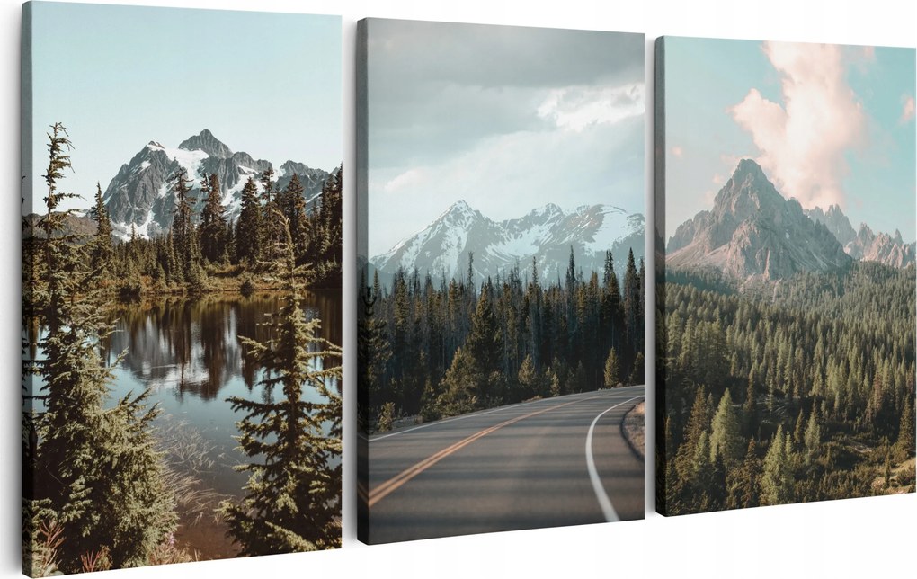 Vászonkép 180 cm *többféle minta* Nappali Falikép Hegyek Erdő