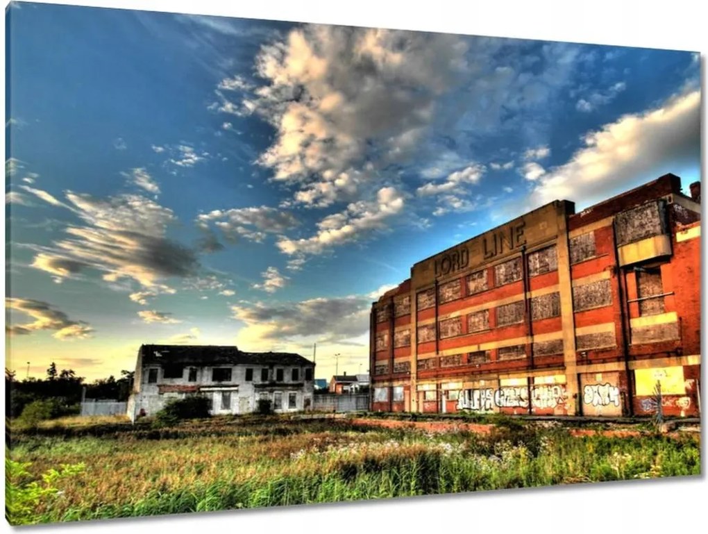 Festmények 120x80 Felhők az épületek felett