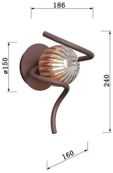 ONLI - Fali lámpa FRIDA 1xG9/10W/230V réz