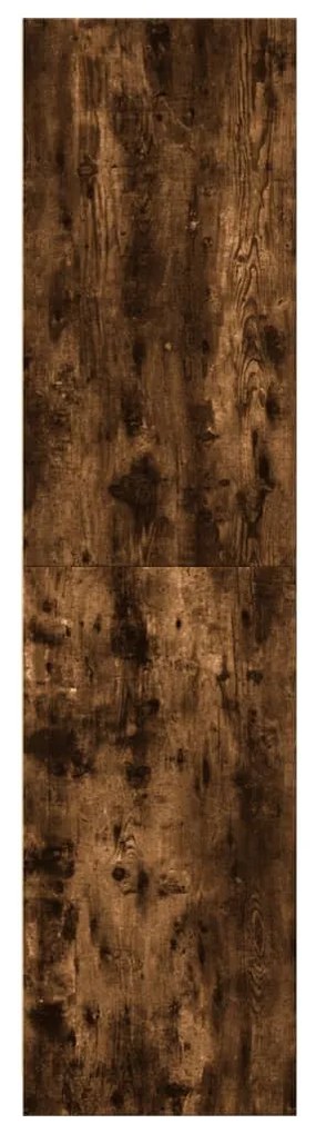 füstös tölgy színű szerelt fa ruhásszekrény 30 x 50 x 200 cm