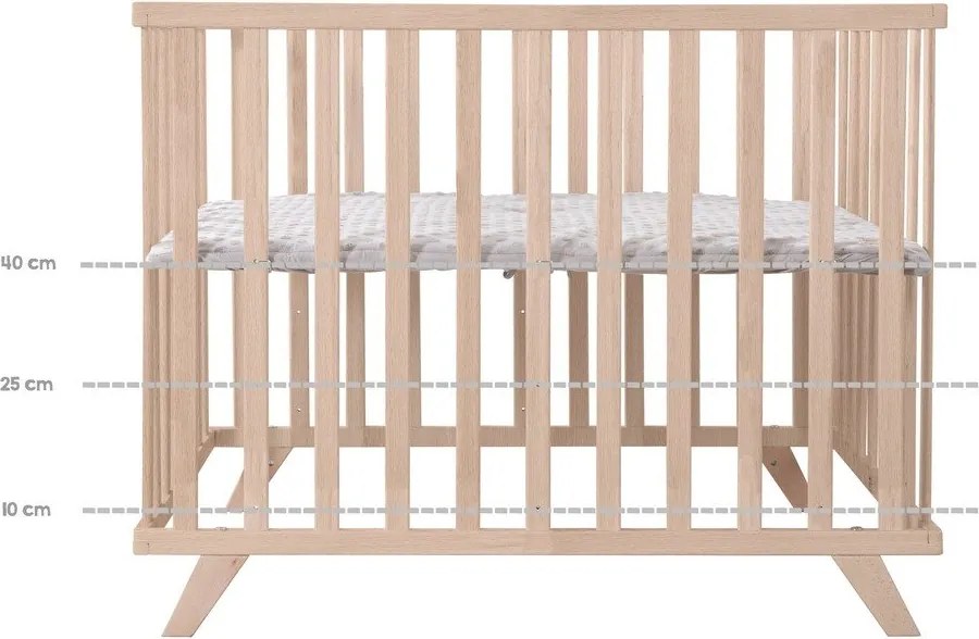 Natúr színű bükkfa járóka állítható magassággal 75x100 cm Lil Planet – Roba