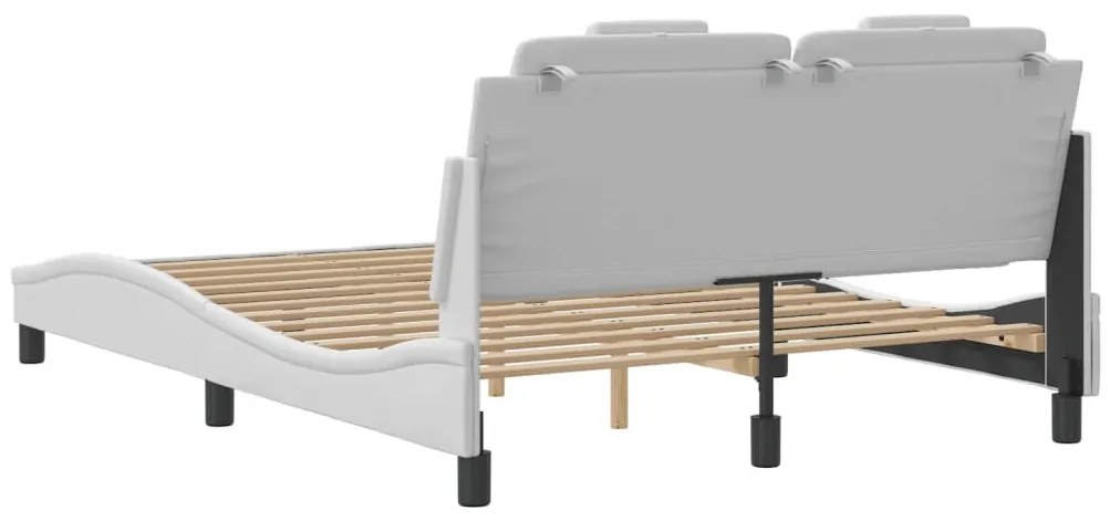 fehér ágykeret Viana LED-ekkel matrac nélkül 140 x 190 cm