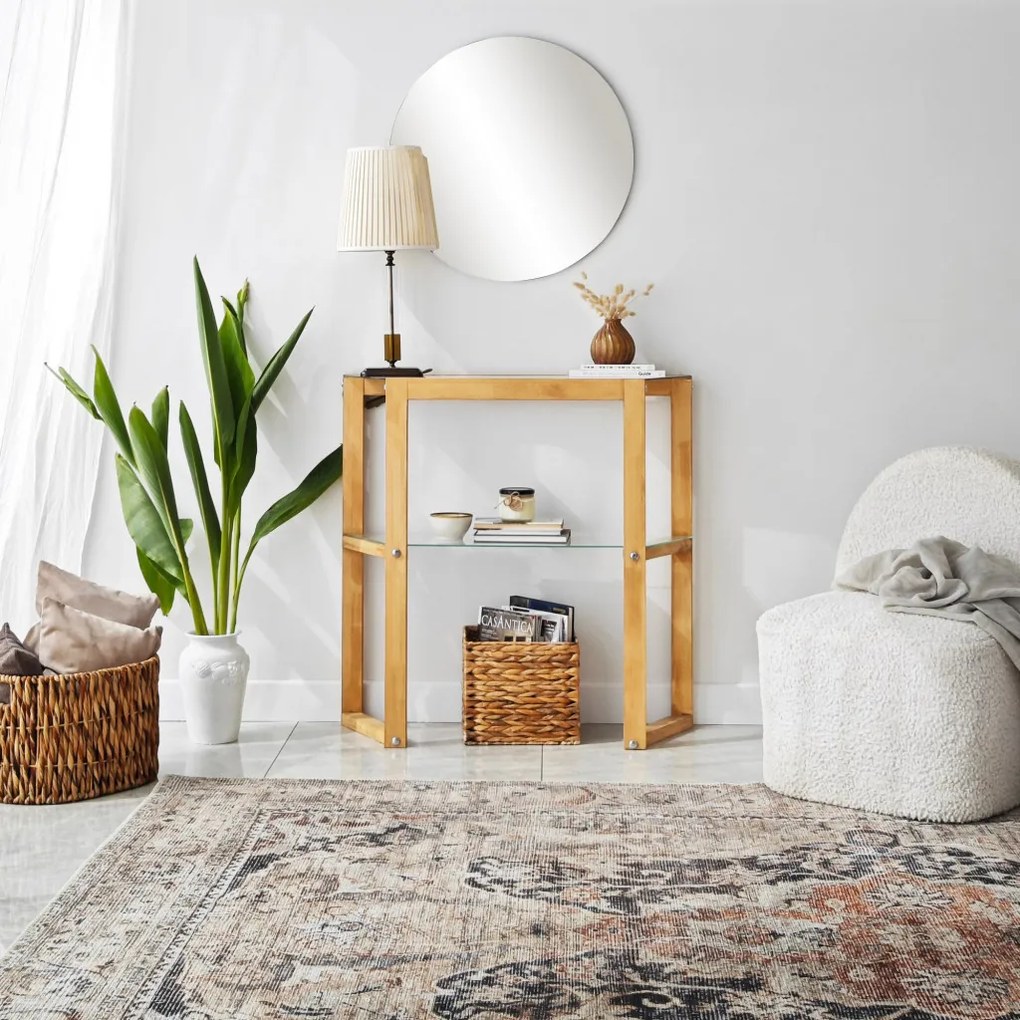 Trapezoid komód, tölgy, 85 cm