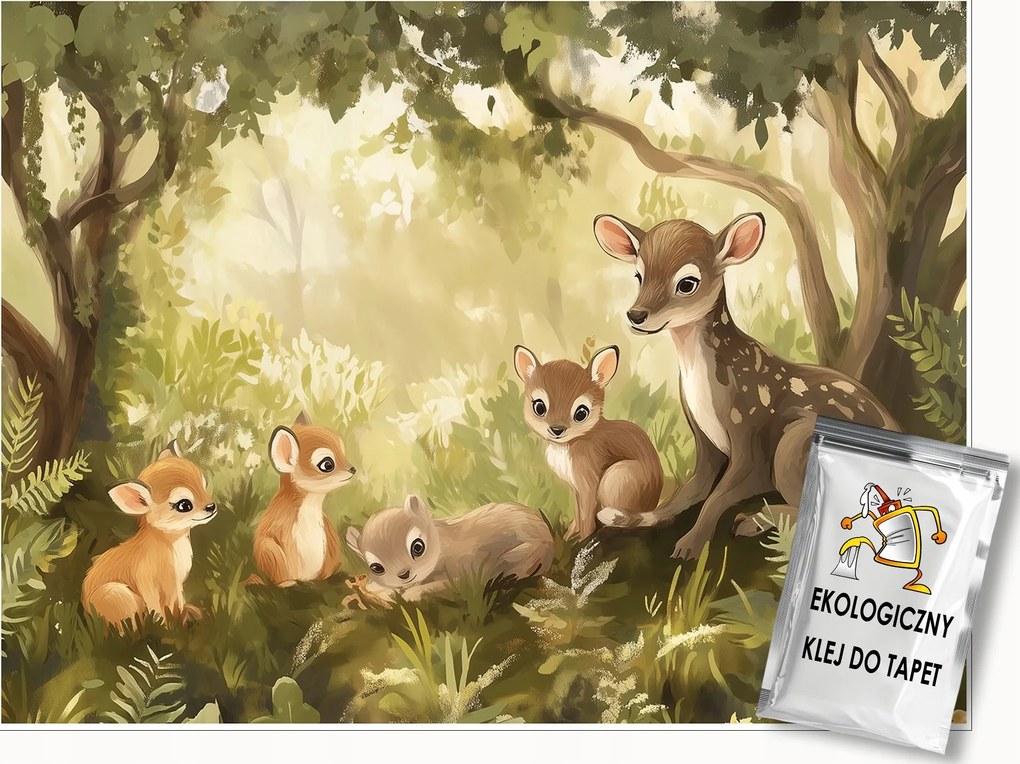 Fotótapéta Gyerekeknek Erdő Állatok Tapéta Gyerekszoba 150x105