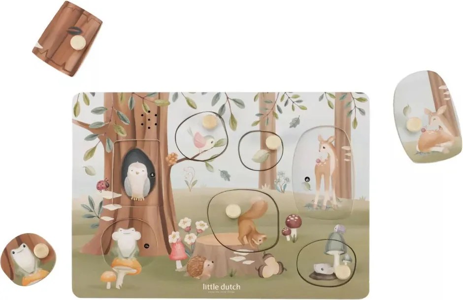 Little Dutch hangos puzzle - Forest Friends