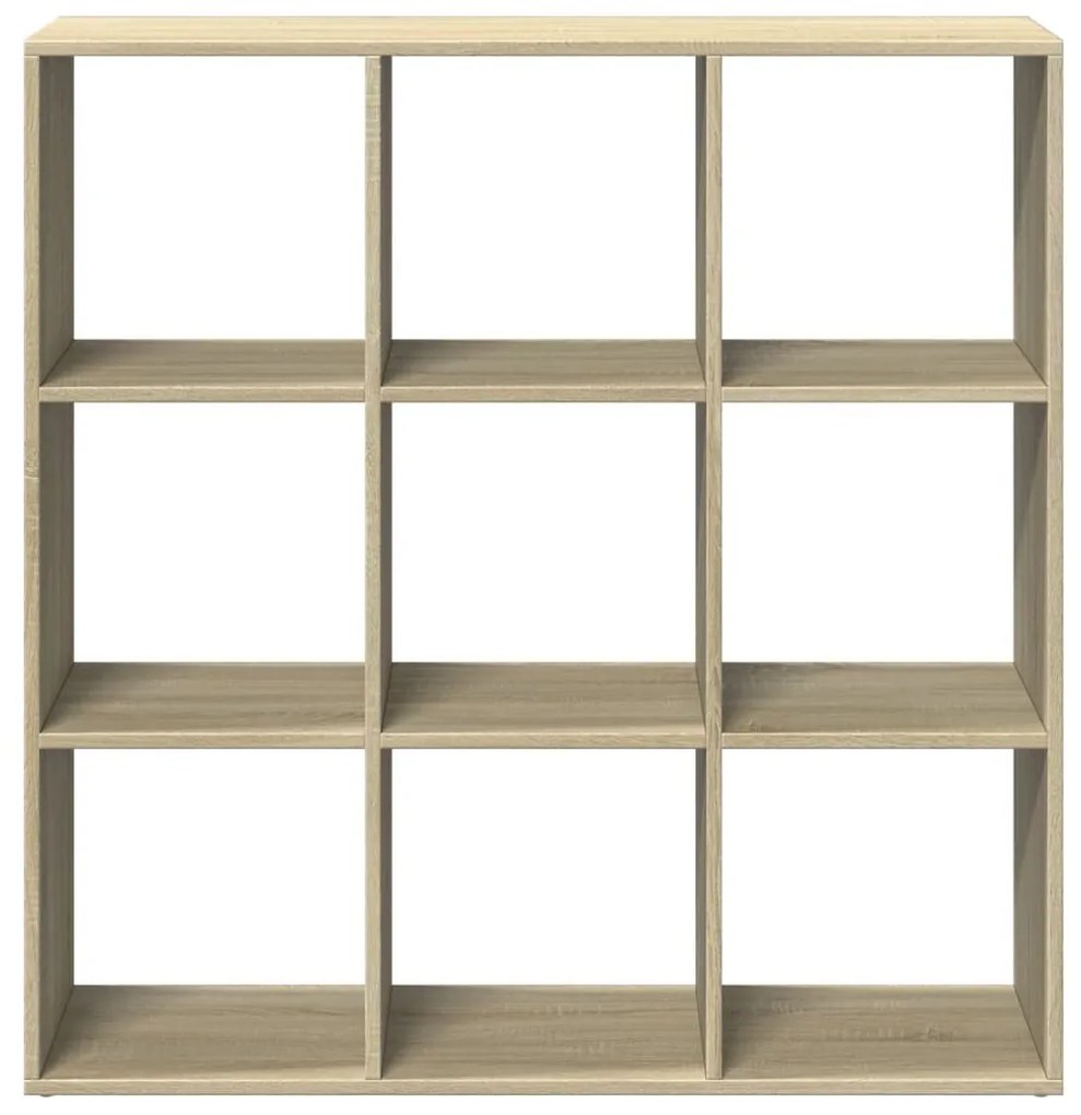 sonoma tölgy szerelt fa elválasztó könyvespolc 102x29x103,5 cm