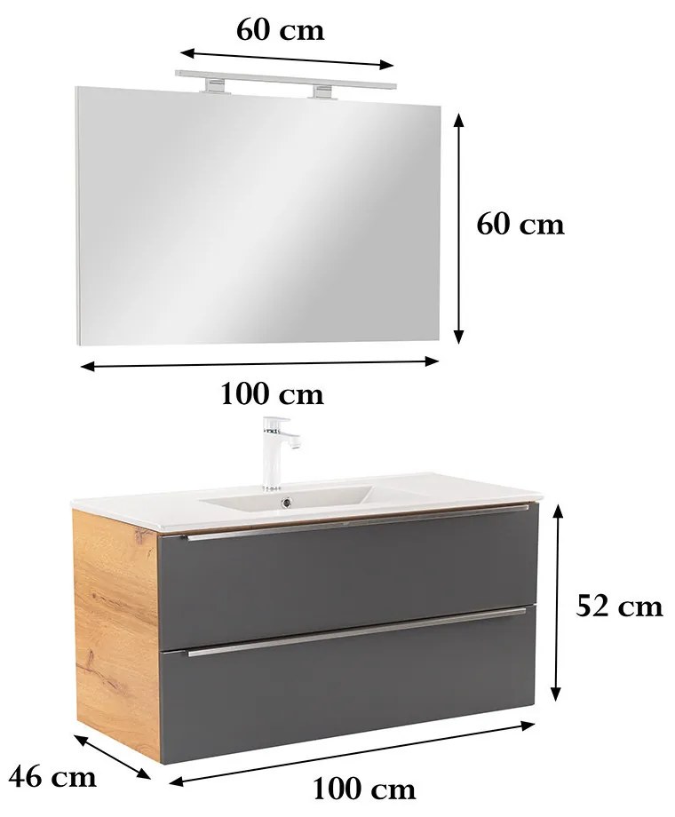 Vario Trim 100 Fürdőszoba komplett szekrény