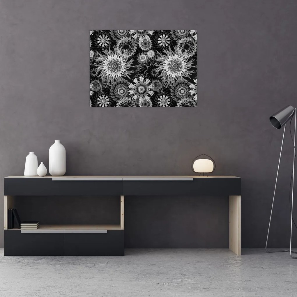 Kép - Fekete és fehér gyűszűvirág (70x50 cm)