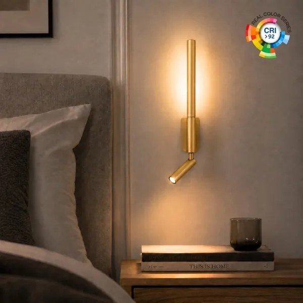 Brilagi - VIXON fali LED spotlámpa LED/3W/230V + LED/5W, arany, CRI 90