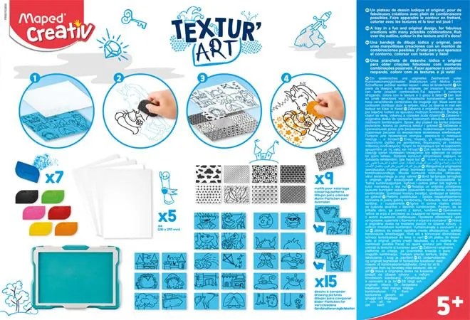 Rajztábla, kastélyok, MAPED CREATIV „Textur' Art” (IMAC907038)