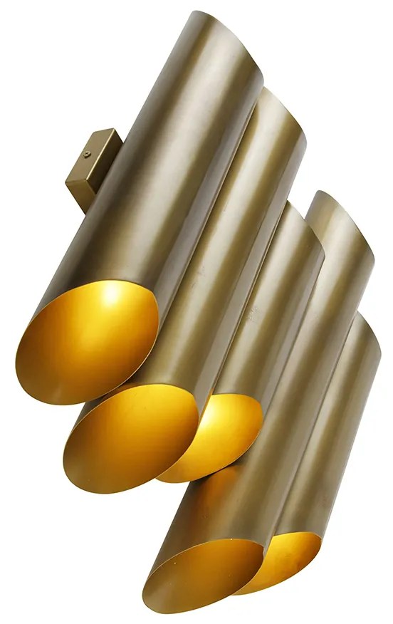 Ipari fali lámpa sárgaréz 10-lámpás - Whistle