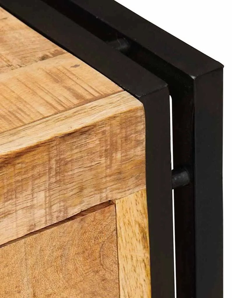 Cipőszekrény polcokkal Barna 90 x 38 x 45 cm tömör mangófa