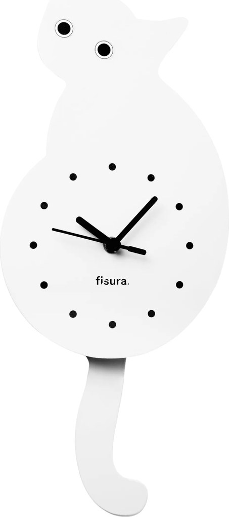 Csendes falióra macskával és hipnotikus farokmozgással