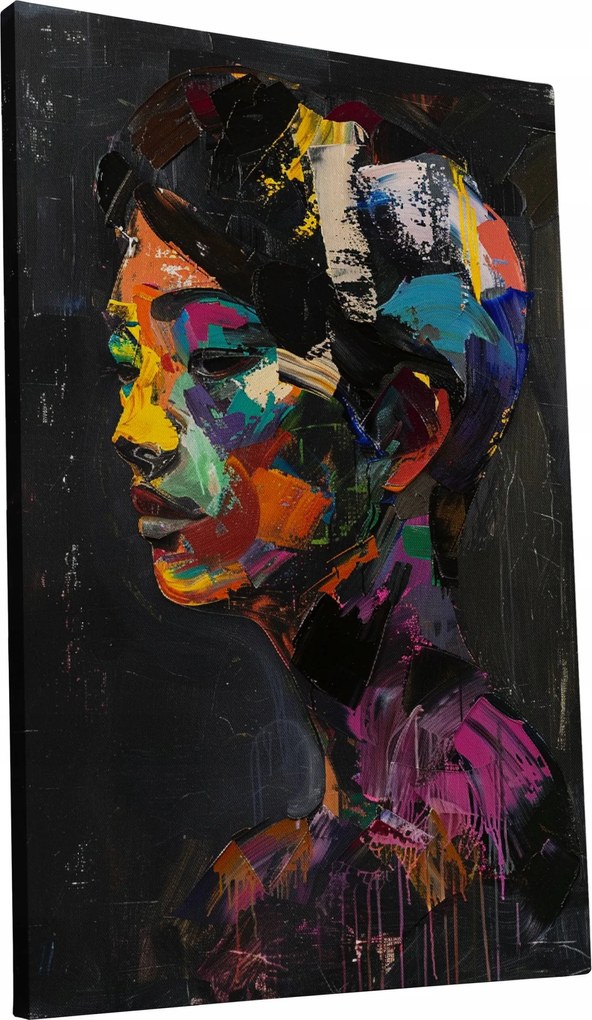 Vászonkép Modern Színes divatos Nő otthon nappali szoba 50x70