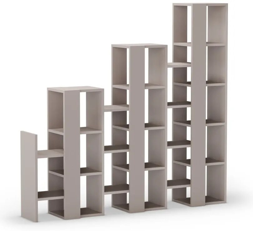 Szürkésbézs polcos állvány 158x151 cm Anissa – Marckeric