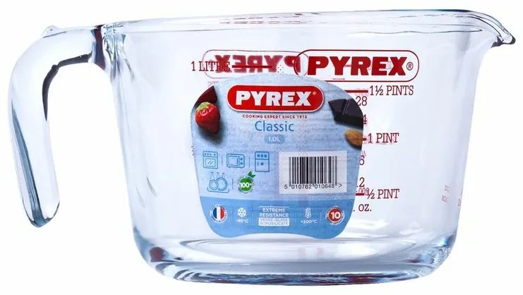 Pyrex üveg mérőpohár 1 l, 16 x 11 cm, 16 x 11 cm, 1000 ml