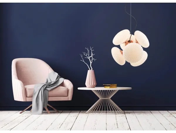 Klausen 106002 - Csillár zsinóron STELLAR 6xG9/4W/230V rose gold